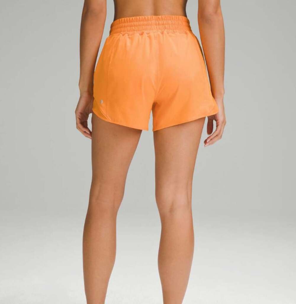 Lululemon Hotty Hot High-Rise Lined Short 4" Lit Orange Size 0